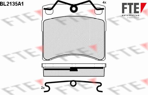 FTE BL2135A1 - Bremsbelagsatz, Scheibenbremse alexcarstop-ersatzteile.com