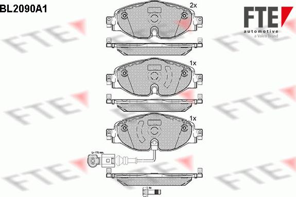 FTE BL2090A1 - Bremsbelagsatz, Scheibenbremse alexcarstop-ersatzteile.com