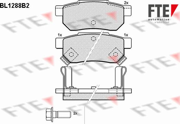 FTE BL1288B2 - Bremsbelagsatz, Scheibenbremse alexcarstop-ersatzteile.com