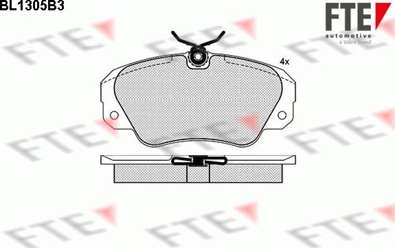 FTE BL1305B3 - Bremsbelagsatz, Scheibenbremse alexcarstop-ersatzteile.com