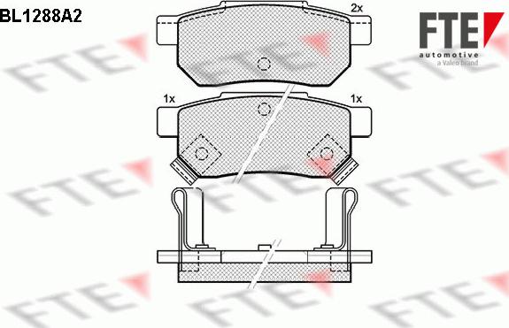 FTE BL1288A2 - Bremsbelagsatz, Scheibenbremse alexcarstop-ersatzteile.com