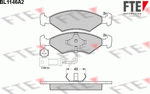 FTE 9010041 - Bremsbelagsatz, Scheibenbremse alexcarstop-ersatzteile.com