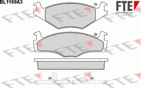 FTE BL1169A3 - Bremsbelagsatz, Scheibenbremse alexcarstop-ersatzteile.com