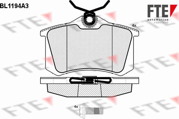 FTE 9010052 - Bremsbelagsatz, Scheibenbremse alexcarstop-ersatzteile.com