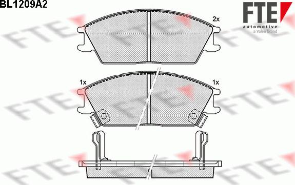 FTE BL1209A2 - Bremsbelagsatz, Scheibenbremse alexcarstop-ersatzteile.com