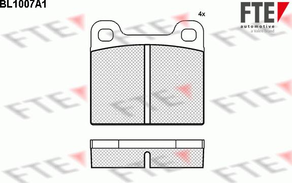 FTE BL1007A1 - Bremsbelagsatz, Scheibenbremse alexcarstop-ersatzteile.com