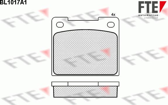 FTE BL1017A1 - Bremsbelagsatz, Scheibenbremse alexcarstop-ersatzteile.com