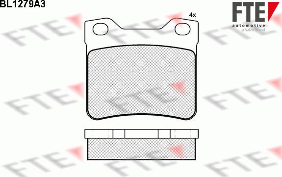 FTE BL1279A3 - Bremsbelagsatz, Scheibenbremse alexcarstop-ersatzteile.com