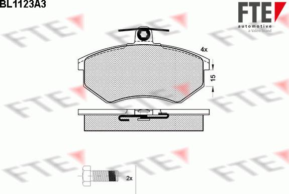 FTE BL1123A3 - Bremsbelagsatz, Scheibenbremse alexcarstop-ersatzteile.com