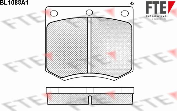 FTE BL1088A1 - Bremsbelagsatz, Scheibenbremse alexcarstop-ersatzteile.com