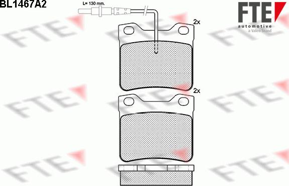 FTE BL1467A2 - Bremsbelagsatz, Scheibenbremse alexcarstop-ersatzteile.com