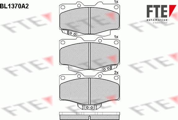 FTE BL1370A2 - Bremsbelagsatz, Scheibenbremse alexcarstop-ersatzteile.com