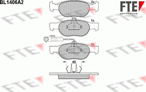 FTE 9010180 - Bremsbelagsatz, Scheibenbremse alexcarstop-ersatzteile.com