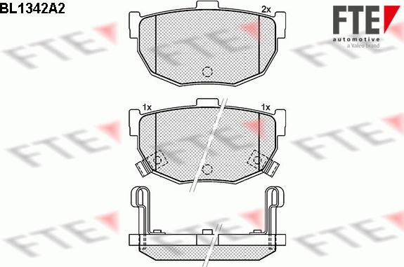 FTE BL1342A2 - Bremsbelagsatz, Scheibenbremse alexcarstop-ersatzteile.com