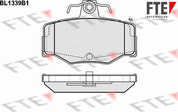 FTE BL1339B1 - Bremsbelagsatz, Scheibenbremse alexcarstop-ersatzteile.com