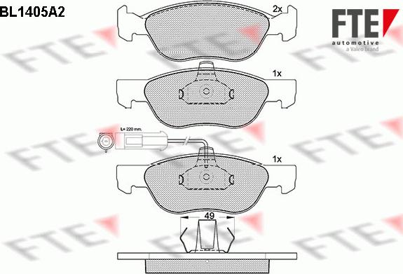 FTE 9010178 - Bremsbelagsatz, Scheibenbremse alexcarstop-ersatzteile.com