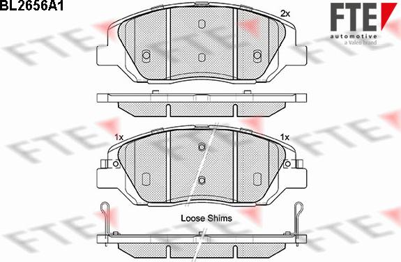 FTE BL2656A1 - Bremsbelagsatz, Scheibenbremse alexcarstop-ersatzteile.com