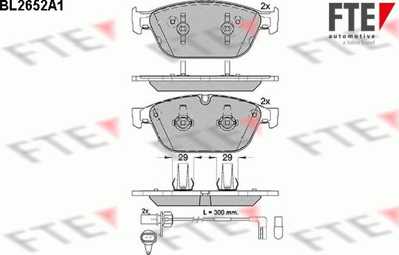 FTE BL2652A1 - Bremsbelagsatz, Scheibenbremse alexcarstop-ersatzteile.com