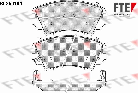 FTE BL2591A1 - Bremsbelagsatz, Scheibenbremse alexcarstop-ersatzteile.com