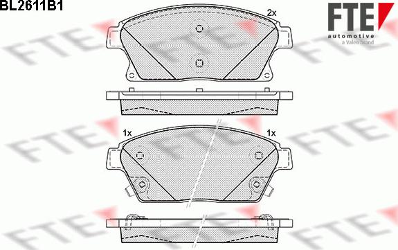 FTE BL2611B1 - Bremsbelagsatz, Scheibenbremse alexcarstop-ersatzteile.com