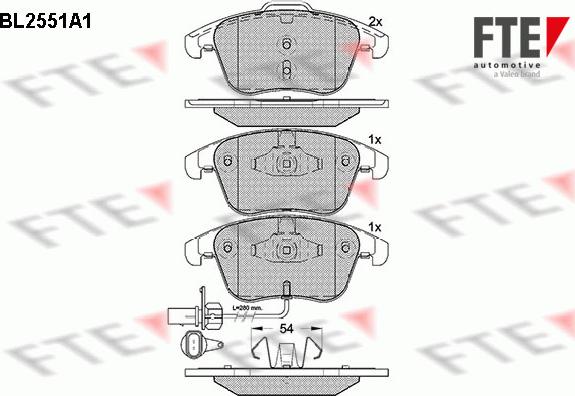 FTE 9010804 - Bremsbelagsatz, Scheibenbremse alexcarstop-ersatzteile.com