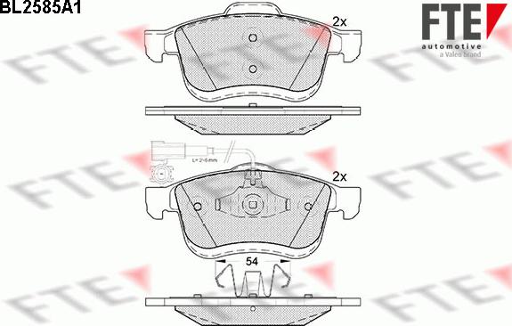 FTE 9010836 - Bremsbelagsatz, Scheibenbremse alexcarstop-ersatzteile.com