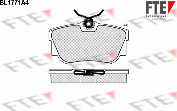 FTE BL1771A4 - Bremsbelagsatz, Scheibenbremse alexcarstop-ersatzteile.com