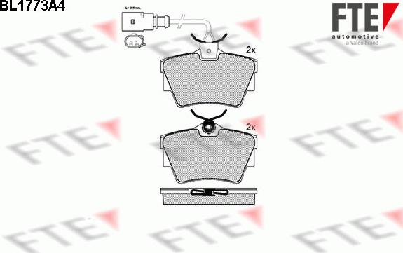 FTE BL1773A4 - Bremsbelagsatz, Scheibenbremse alexcarstop-ersatzteile.com