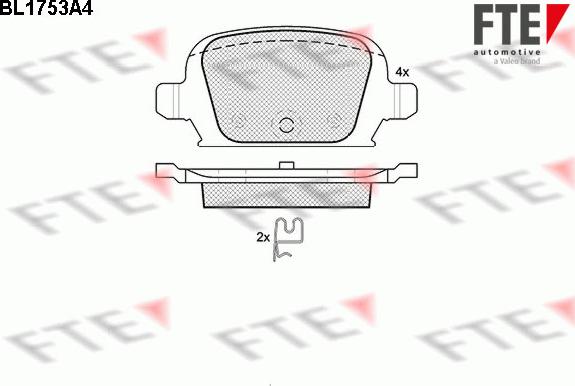 FTE BL1753A4 - Bremsbelagsatz, Scheibenbremse alexcarstop-ersatzteile.com