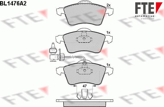 FTE 9010206 - Bremsbelagsatz, Scheibenbremse alexcarstop-ersatzteile.com