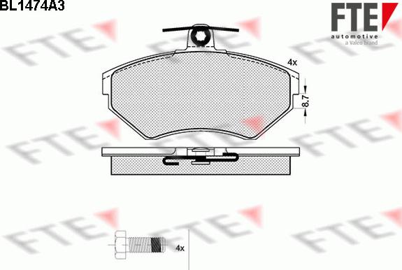 FTE 9010200 - Bremsbelagsatz, Scheibenbremse alexcarstop-ersatzteile.com