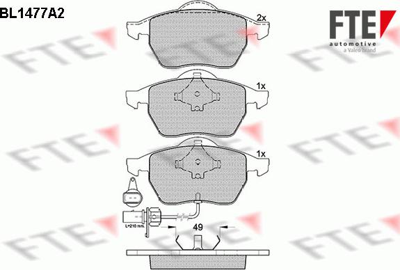 FTE 9010208 - Bremsbelagsatz, Scheibenbremse alexcarstop-ersatzteile.com