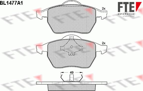 FTE 9010207 - Bremsbelagsatz, Scheibenbremse alexcarstop-ersatzteile.com