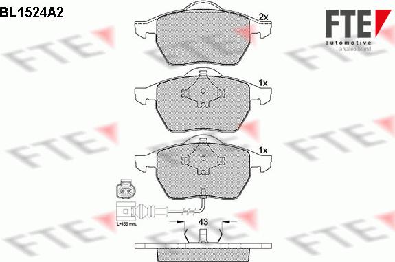 FTE 9010231 - Bremsbelagsatz, Scheibenbremse alexcarstop-ersatzteile.com