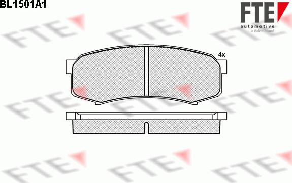 FTE BL1501A1 - Bremsbelagsatz, Scheibenbremse alexcarstop-ersatzteile.com