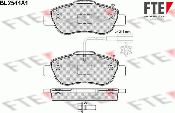 FTE 9010795 - Bremsbelagsatz, Scheibenbremse alexcarstop-ersatzteile.com