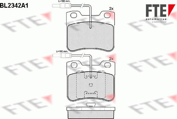 FTE BL2342A1 - Bremsbelagsatz, Scheibenbremse alexcarstop-ersatzteile.com