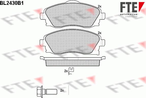 FTE BL2430B1 - Bremsbelagsatz, Scheibenbremse alexcarstop-ersatzteile.com