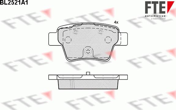 FTE BL2521A1 - Bremsbelagsatz, Scheibenbremse alexcarstop-ersatzteile.com