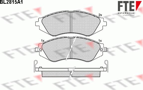 FTE BL2815A1 - Bremsbelagsatz, Scheibenbremse alexcarstop-ersatzteile.com