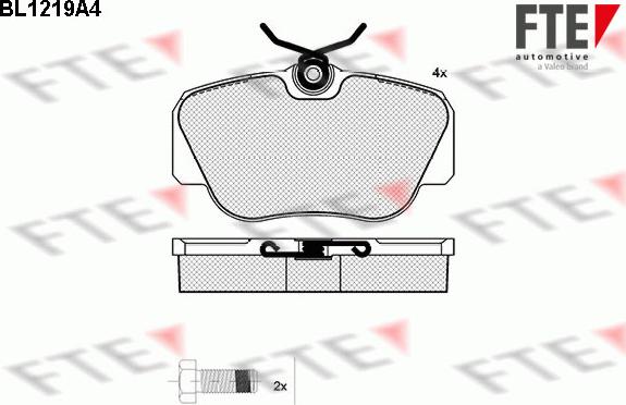 FTE BL1219A4 - Bremsbelagsatz, Scheibenbremse alexcarstop-ersatzteile.com