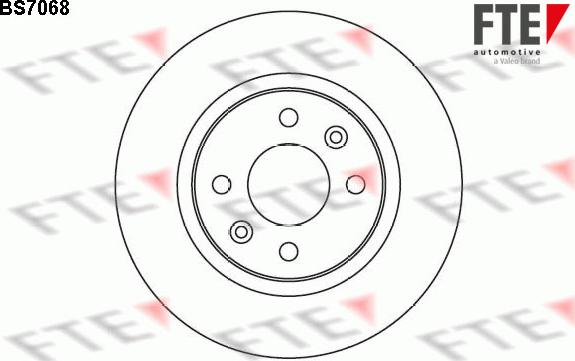 FTE BS7068 - Bremsscheibe alexcarstop-ersatzteile.com