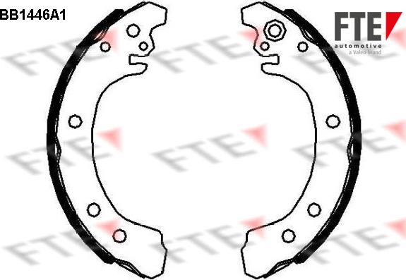 FTE 9100169 - Bremsbackensatz alexcarstop-ersatzteile.com