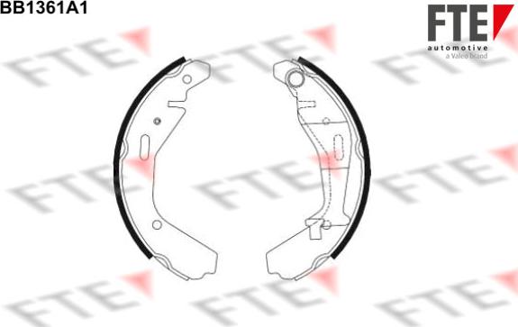 FTE 9100109 - Bremsbackensatz alexcarstop-ersatzteile.com