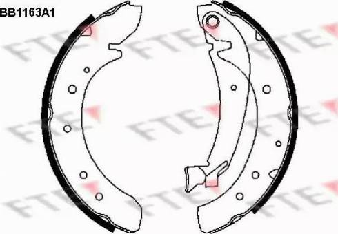 FTE BB1163A1 - Bremsbackensatz alexcarstop-ersatzteile.com