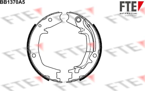 FTE BB1370A5 - Bremsbackensatz, Feststellbremse alexcarstop-ersatzteile.com