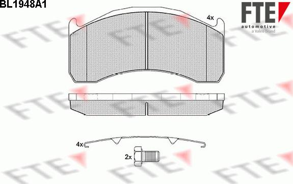 FTE BL1948A1 - Bremsbelagsatz, Scheibenbremse alexcarstop-ersatzteile.com