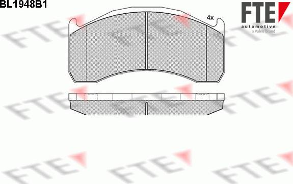 FTE BL1948B1 - Bremsbelagsatz, Scheibenbremse alexcarstop-ersatzteile.com