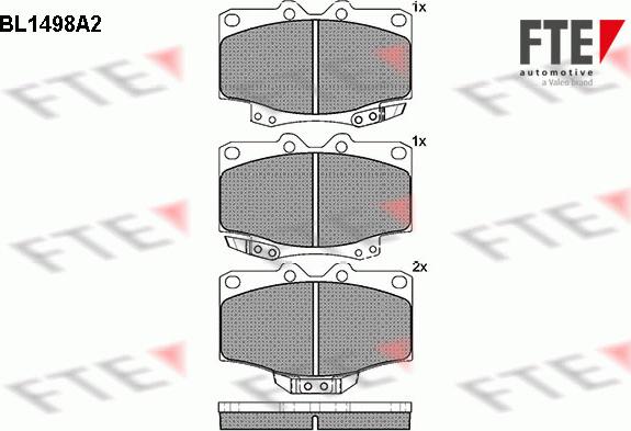 FTE BL1498A2 - Bremsbelagsatz, Scheibenbremse alexcarstop-ersatzteile.com