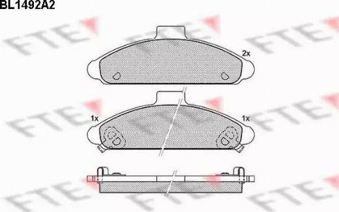 FTE BL1492A2 - Bremsbelagsatz, Scheibenbremse alexcarstop-ersatzteile.com